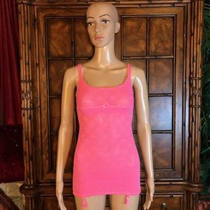 *Rare* Vintage Victoria's Secret Pink Sugar Teddy Garter Slip